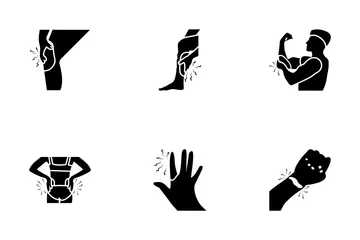 Human Body Parts Physical Injury Icon Pack