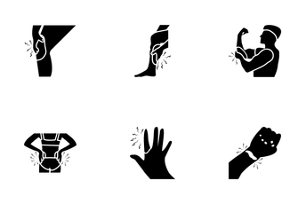 Human Body Parts Physical Injury Icon Pack