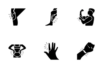Human Body Parts Physical Injury Icon Pack