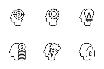 Human Brain Process Icon Pack