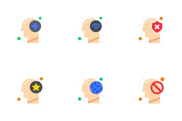 Human Brain Process Icon Pack