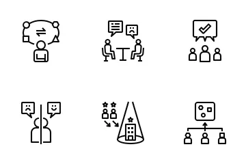 Human Relation In Organization Icon Pack