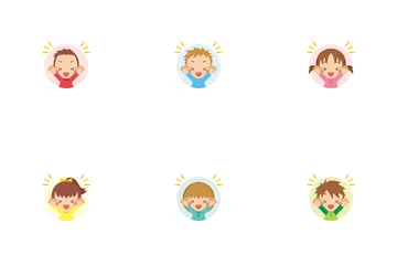 Hurra niños pequeños Paquete de Iconos