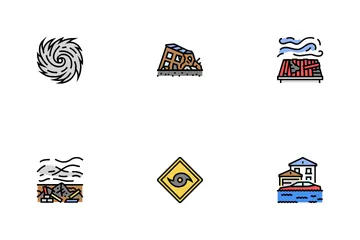 Hurricane Cyclone Storm Wind Icon Pack