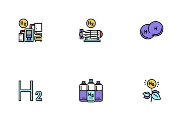 Hydrogen Industry Icon Pack
