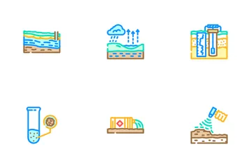 Hydrogeologist Industrial Icon Pack