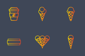 Ice Cream Cones Icon Pack