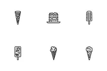 Ice Cream Delicious Dessert Food Icon Pack