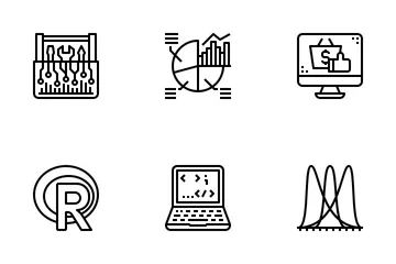 Icône de contour de science des données Pack d'Icônes