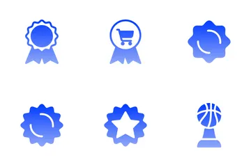 Icône de dégradé de vote, de récompense et de badges Pack d'Icônes