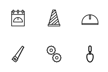 Ícone de ferramenta de mão de obra Pacote de Ícones