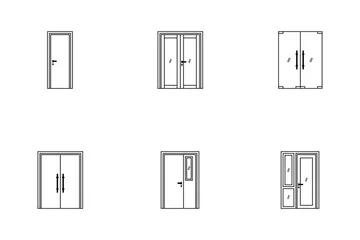 Ícone de linha de porta Pacote de Ícones