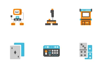 Ícone plano do console de jogos Pacote de Ícones