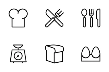 Icone di vettore della cucina Icon Pack