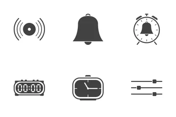 Icône Web Noir Solide 5 Icon Pack