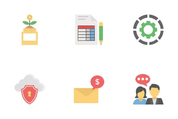 Icônes d'affaires plates 2 Icon Pack