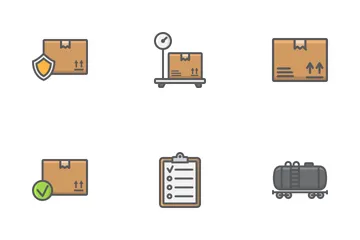 Icônes de contour remplies de logistique et de livraison Pack d'Icônes