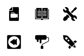 Ícones de glifos de desenvolvimento de web design Pacote de Ícones