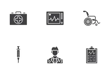 Icônes de glyphes de médecine Icon Pack