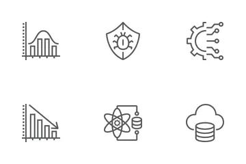 Ícones de linha de análise de dados Pacote de Ícones