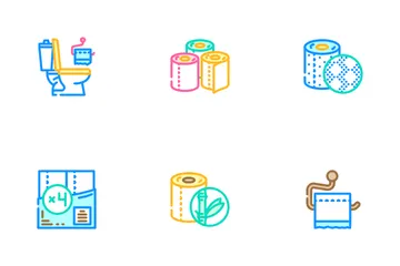 Icônes de rouleaux de papier toilette Pack d'Icônes