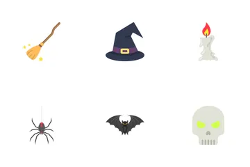 Icônes plates d'Halloween Pack d'Icônes