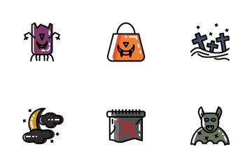 Icono de color de Halloween Paquete de Iconos