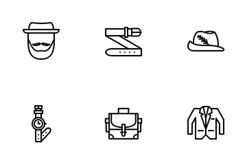 Icono de la moda del hombre Icon Pack