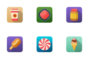 Iconos de aplicaciones de comida Paquete de Iconos