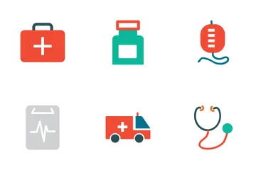 Iconos de colores médicos Paquete de Iconos