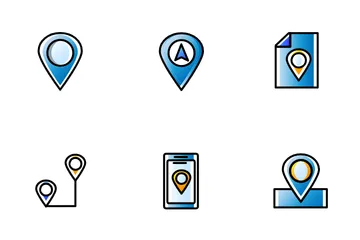 Iconos de mapas y navegación Paquete de Iconos