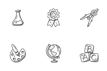 Iconos de Doodle de educación Paquete de Iconos