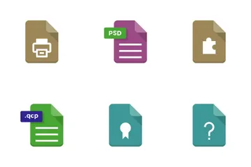 Iconos planos de archivos y carpetas Paquete de Iconos