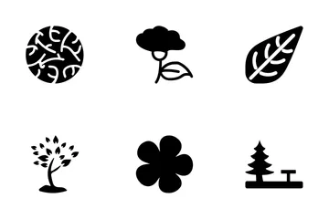 Iconos vectoriales de naturaleza Paquete de Iconos