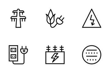 Iconos vectoriales de energía Paquete de Iconos