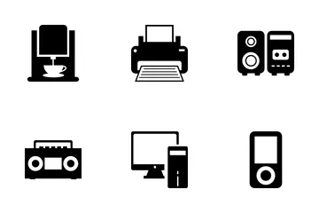 Iconos vectoriales de electrónica Paquete de Iconos