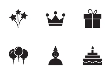 Iconos vectoriales de fiesta y celebración Paquete de Iconos