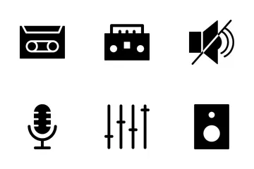 Iconos vectoriales de música Paquete de Iconos