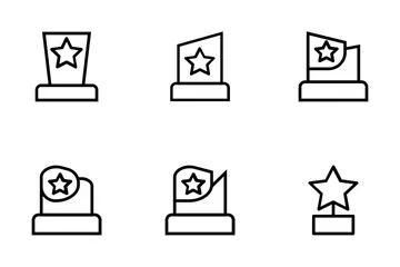 Iconos vectoriales de premio y medalla Paquete de Iconos