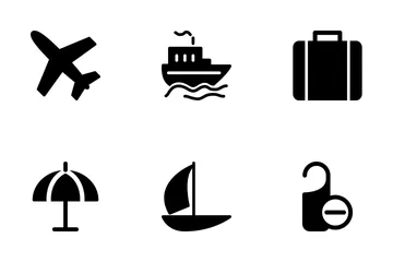 Iconos vectoriales de viaje Paquete de Iconos