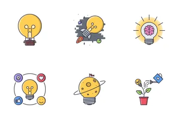 Idea Filled Outline  Icon Pack