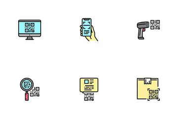 Identificación del código QR Paquete de Iconos