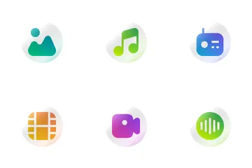 Imagen de audio y vídeo Paquete de Iconos