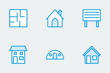 Niedliche Symbole für Immobilien Icon Pack