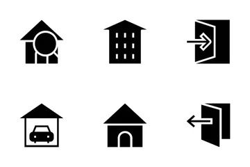 Immobilien-Vektor-Icons Symbolpack