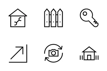 Immobilien-Vektor-Icons Symbolpack