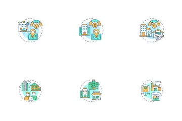 Immobilier industriel Icon Pack