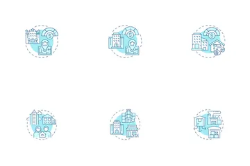 Immobilier industriel Icon Pack