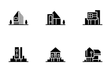 Immobilier - Solide Pack d'Icônes
