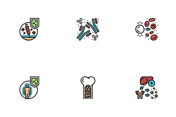 Immune System Disease And Treat Icon Pack